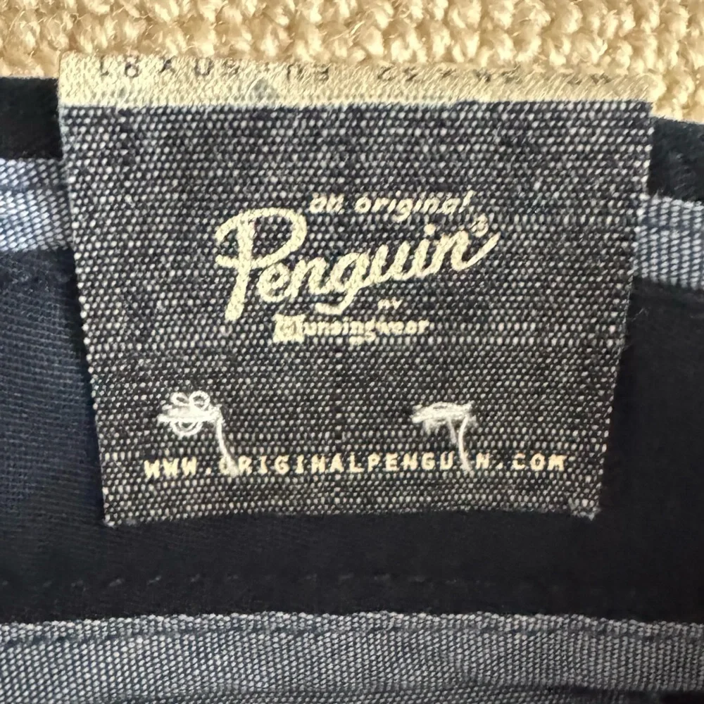 Original Penguin P55 Stretch Slim Fit Pants Business Casual Navy Blue 34x32
